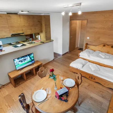 公寓 Chaleureux Studio Avec Vue Sur Les Montagnes *